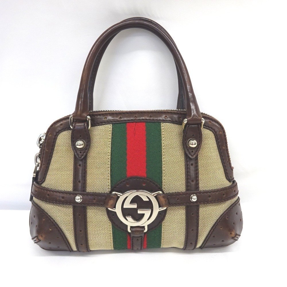 Gucci Interlocking Mini Handbag Leather Brown - image 1